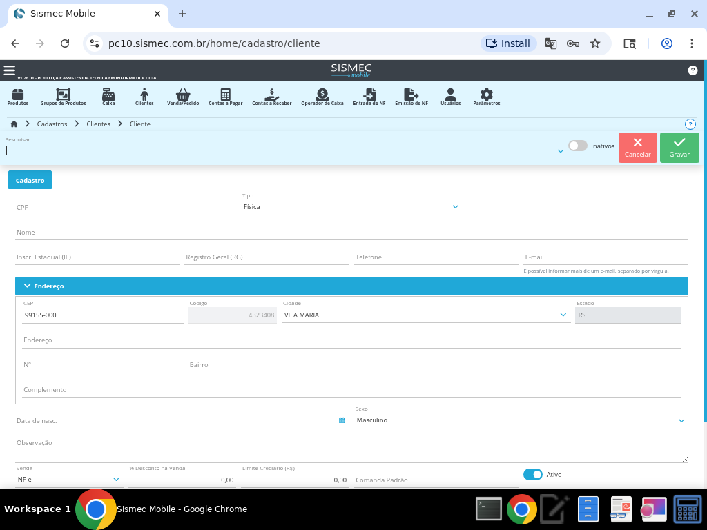 Cadastro de Clientes